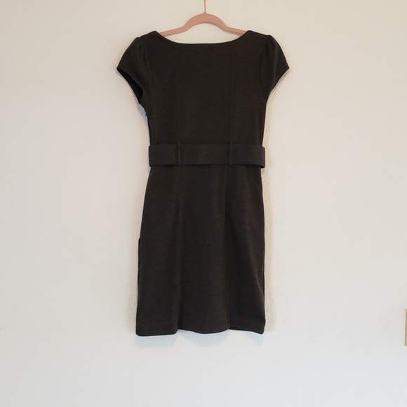 H&M Gray Belted Elegant Work Dress Size 6 with Pockets! - Picture 5 of 13